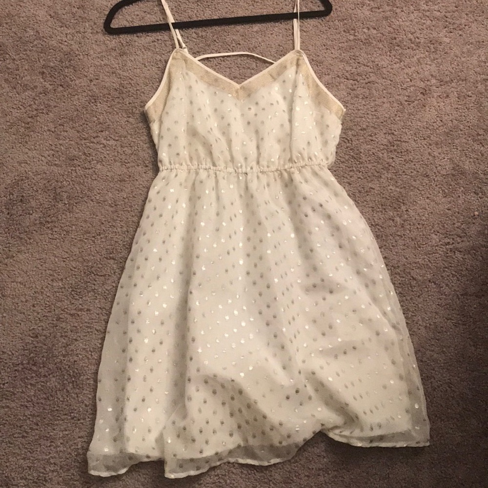 White & gold dress